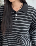 Heady Stripe Collar Knit