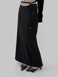 Melan Slit Long Skirt