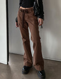 y2k Ribbon Belted Bootcut Cargo Pants