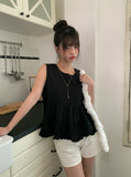 Kinu Frill Sleeveless Layered Blouse