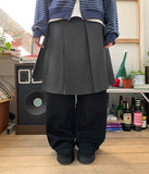 Oheni Layered Pleated Wrap Midi Skirt