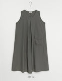 Qdoden Nylon Layered Cargo Long One Piece