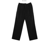 Wrinkle One-Tuck Semi-Wide Banding Slacks