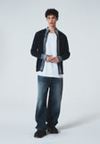 ROUGH WASHED HIGH NECK ZIP-UP CARDIGAN