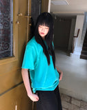 [Unisex] Ricket Back Eyelet Short Sleeve T-shirt
