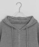 Kencol Warmer Hoode Zip-Up Knit Cardigan