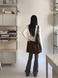 Noi Vintage Washing Low-Rise Long Bootcut Denim Pants