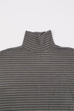 Horizon stripe turtle-neck T-shirt