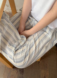 Milbo Stripe Banding Wide Pants