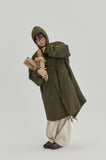 [BAONHAUS] Rubein Over Hood Long Field Jacket