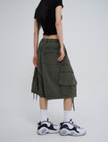 Vintage washing Bermuda cargo pants