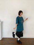 [unisex] Heno Star Color Matching Over Short Sleeve T-Shirt
