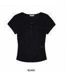 W Basic Henley Neck T-shirt