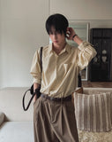 Basic Over Crop Cotton Shirt
