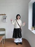 Kyotoru Banding Dot Midi Skirt