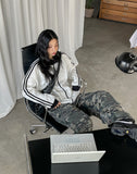 Pattern Rivet Pin Tuck Balloon Cargo Pants
