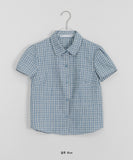 Cookel seersucker check short sleeve shirt