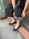 [BAONHAUS] Dairen Color Matching Roll-up Capri Pants