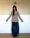 Bree Stripe Shirring Long Sleeve T-Shirt