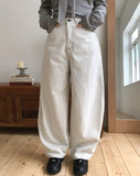 Machi Adjust Stitch Cotton Balloon Pants