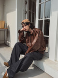 Roine Collar Leather Jacket