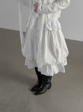 Lilum Balloon Tiered Midi Skirt