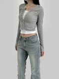 Sand Tube Top Layered Cardigan