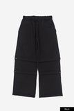 Double placket eyelet wide pants