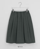 Momallo Pintuck Banding Midi Skirt