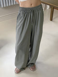 Bencho Cool Nylon Refrigerator Chalang Banding Long Wide Pants