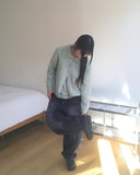 Nedic cozy ribbed collar loose fit knit cardigan