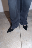 fur stileto mule
