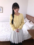 Mihen Round Wool Knit Cardigan
