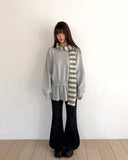 Moi Vintage Washed Flare Denim Pants
