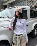 Mellie Two-Tone Layered Shirring Long Sleeve