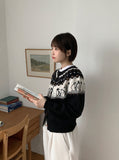 Hakiro Round Nordic Knit Cardigan