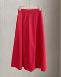Posh Pin Tuck Flare Banding Long Skirt