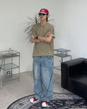 Neble Unbalanced Line Denim Pants