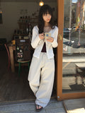 Ahiton Punching Round Neck Cardigan