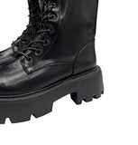 6cm Lucky Platform Sole Lace-Up Boots