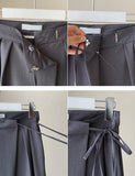 Carpit Unbalanced Wrap Wide Slacks