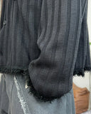 Parento cut-off knit cardigan