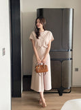 Belushi Round Span Short Sleeve Long One Piece