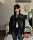 Brion crop cut denim jacket