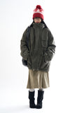 Moss garment washed skirt