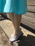 Henil Mesh See-through Tabi Mary Jane Flat Shoes