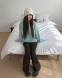 Seuha Henry Neck Button Overfit Knit