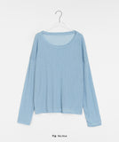 Byulo Basic Summer Linen Long Sleeve Tee