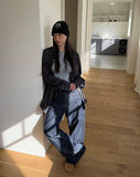 Dian Pocket Washed Denim Pants