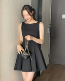 Kelly Tweed Sleeveless Mini Flare One Piece